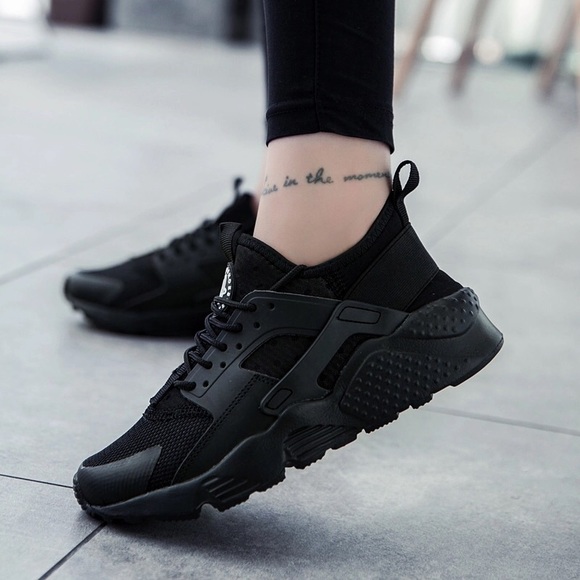black sneakers